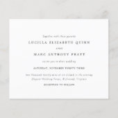 Simple Timeless Budget Wedding Invitation Flyer (Vorne)