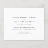 Simple Timeless Budget Wedding Save the Date Flyer (Vorne)