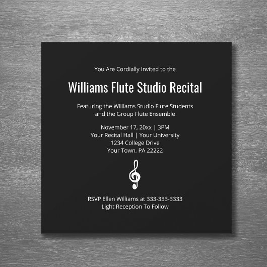 Simple Treble Clef Music Erwägungsgrund Concept Bl Einladung