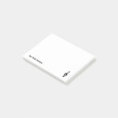 Simple Treble Clef Music Symbol Musiker Post-it Klebezettel (angewinkelt)