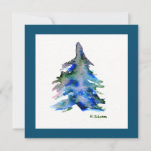 "Simple Tree" Aquarell Weihnachtskarte