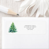 Simple Tree Christmas Return Address Label (Insitu)