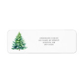 Simple Tree Christmas Return Address Label (Vorne)