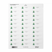 Simple Tree Christmas Return Address Label (Vorne)