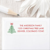 Simple Tree Modern Christmas Rücksendeadresse (Insitu)