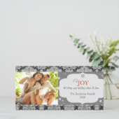 Simple Trendy Monotone Weihnachts-Foto Feiertagskarte (Stehend Vorderseite)