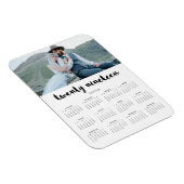 Simple Trendy Typografy 2019 Foto Calendar Magnet (Rechte Seite)