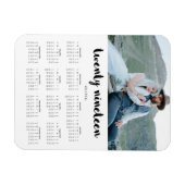 Simple Trendy Typografy 2019 Foto Calendar Magnet (Horizontal)