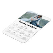 Simple Trendy Typografy 2019 Foto Calendar Magnet (Linke Seite)