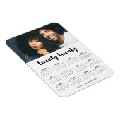 Simple Trendy Typografy 2020 Foto Calendar Magnet (Rechte Seite)