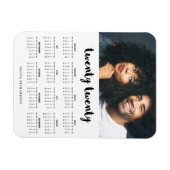 Simple Trendy Typografy 2020 Foto Calendar Magnet (Horizontal)