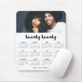 Simple Trendy Typografy 2020 Foto Calendar Mousepad (Mit Mouse)
