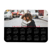 Simple Trendy Typography 2024 Photo Calendar Magnet (Horizontal)