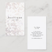 Simple Trendy White Bokeh Glitzer Visitenkarte (Vorne/Hinten)