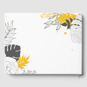 Simple Tropical Blätter Gästebuch (Rückseite)