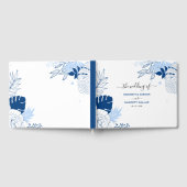 Simple Tropical Blätter Gästebuch (Voll)