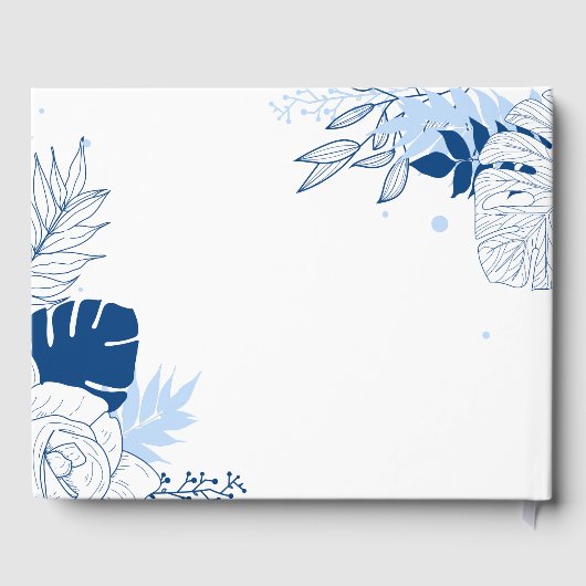 Simple Tropical Blätter Gästebuch (Rückseite)