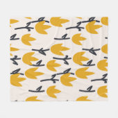 Simple tulip flower seamless pattern fleecedecke (Vorderseite (Horizontal))