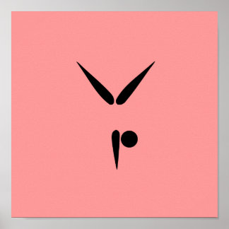 Simple Tumbler Gymnast Gymnastik Symbol Poster