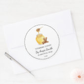 Simple Turmeric Infused Honey Label Runder Aufkleber (Umschlag)