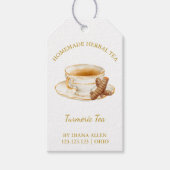 Simple Turmeric Tea Hang Tag Geschenkanhänger (Vorderseite)