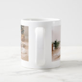 Simple Two Photo Holiday Year and Name Mug Jumbo-Tasse (Rückseite)