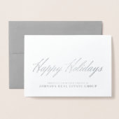 SImple Typografie | Holiday Greetings Folienkarte (Vorderseite mit Umschlag)