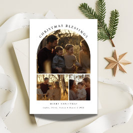 Simple Typografy Arch 3 Foto Weihnachtsgesegnung Feiertagskarte