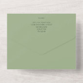 Simple Typografy Sage Green Wedding All In One Einladung (Rückseite)