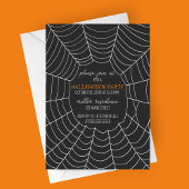 Simple Typografy Spiderweb Halloween-Party Einladung