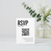 Simple Typografy Wedding Website QR Code UAWG Begleitkarte (Stehend Vorderseite)