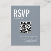 Simple Typografy Wedding Website QR Code UAWG Begleitkarte (Vorderseite)