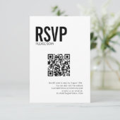 Simple Typografy Wedding Website QR Code UAWG RSVP Karte (Stehend Vorderseite)