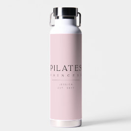 Simple Typography Custom Pink Pilates Princess Trinkflasche