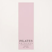 Simple Typography Custom Pink Pilates Princess Yogamatte (Vorderseite)
