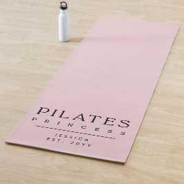 Simple Typography Custom Pink Pilates Princess Yogamatte