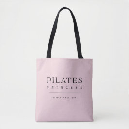 Simple Typography Modern Pink Pilates Princess Tasche