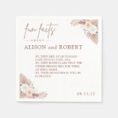 Simple Unique Trendy Fun Facts Wedding Serviette (Vorderseite)