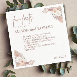 Simple Unique Trendy Fun Facts Wedding Serviette