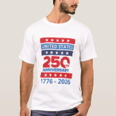 Simple United States 250th Anniversary T-Shirt (Vorderseite)