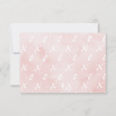 Simple Valentine Themed Pink Script Vielen Dank Dankeskarte (Rückseite)