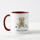 Simple Vibes Yellow Dog Sewing & Embroidery Art Tasse (Links)