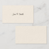 Simple Victorian Calling Cards Telefonnummerkarte (Vorne/Hinten)