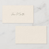 Simple Victorian Calling Cards Telefonnummerkarte (Vorne/Hinten)