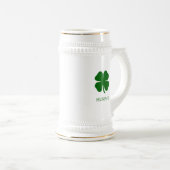 Simple Vierblättriges Kleeblatt Green Kleeblatt Ir Bierglas (VorderseiteRechts)