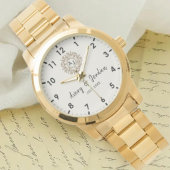 Simple Vintage Monogram Couple Names Armbanduhr