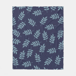 Simple vintage pattern. Dark blue background, blue Fleecedecke