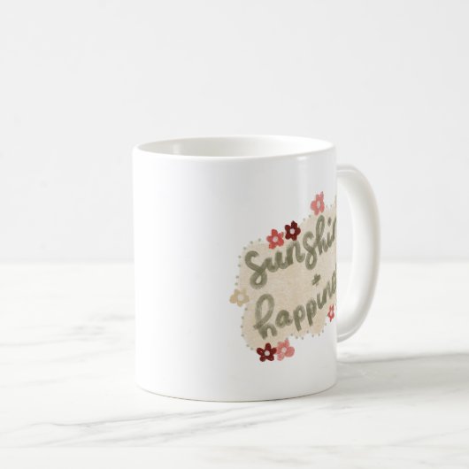 Simple Warm Reminder Joy Sunshine Happiness Soft Kaffeetasse (VorderseiteRechts)