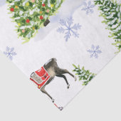 Simple watercolor Boho Christmas Reindeer tree Seidenpapier (Detail)