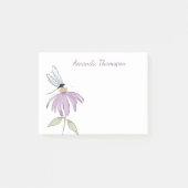 Simple Watercolor Botanical Custom Name Post-it Klebezettel (Vorderseite)